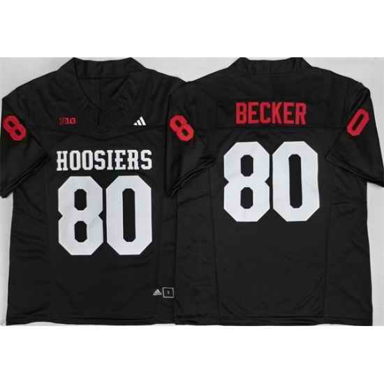 Men Indiana Hoosiers 80 Charlie Becker Black 2026 F U S E Stitched Basketball Jersey