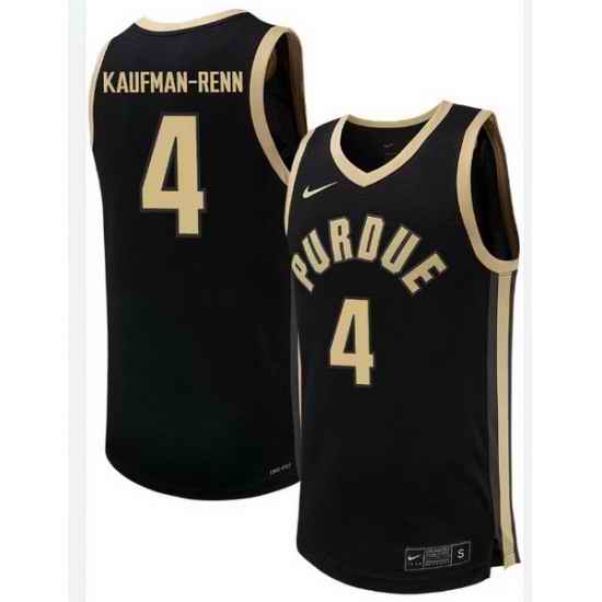 Purdue #4 Trey Kauffman Ren Black NCAA Basketball Jersey