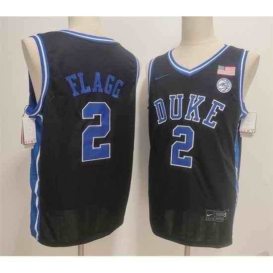 Men Duke Blue Devils 2 Cooper Flagg Black Stitched Basketball Jersey