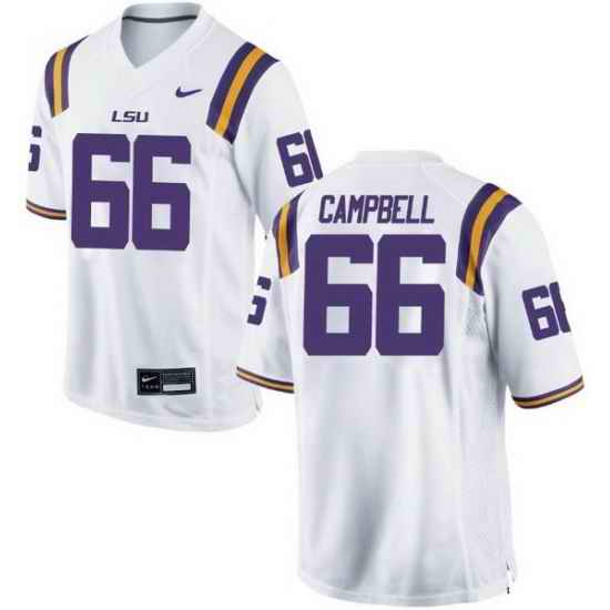 Will Campbell Game White Men's LSU Tigers Football Jersey