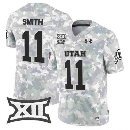 Men Women Youth Utah Utes 11 Alex Smith 2024 Salute to Service Vapor Limited Jersey Arctic Camo All Stitched