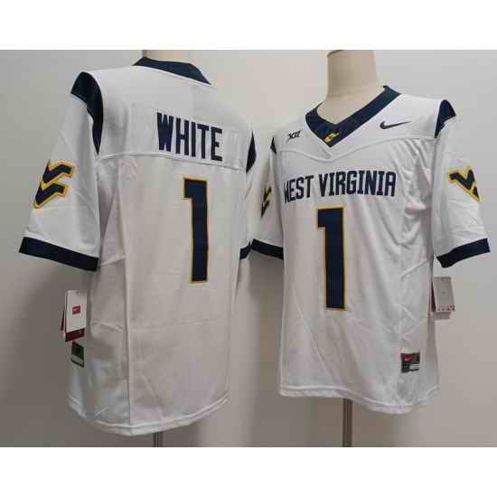 West Virginia Mountaineers #1 Jahiem White White