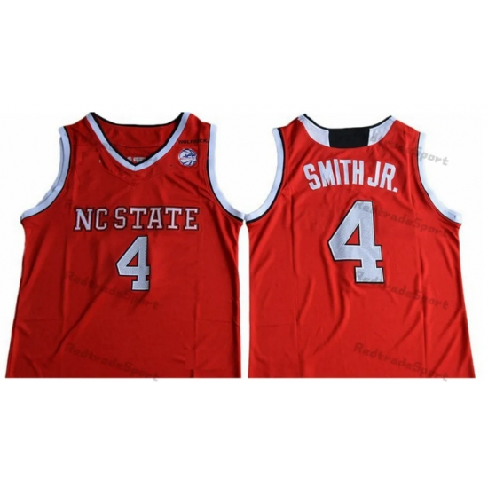 North Carolina State #4 Dennis Smith Jr. Red jersey