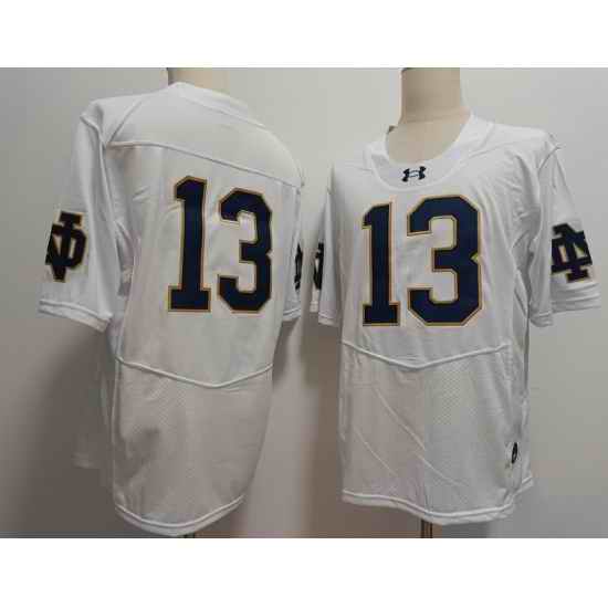 Notre Dame Fighting Irish #13 Riley Leonard White 2024 New