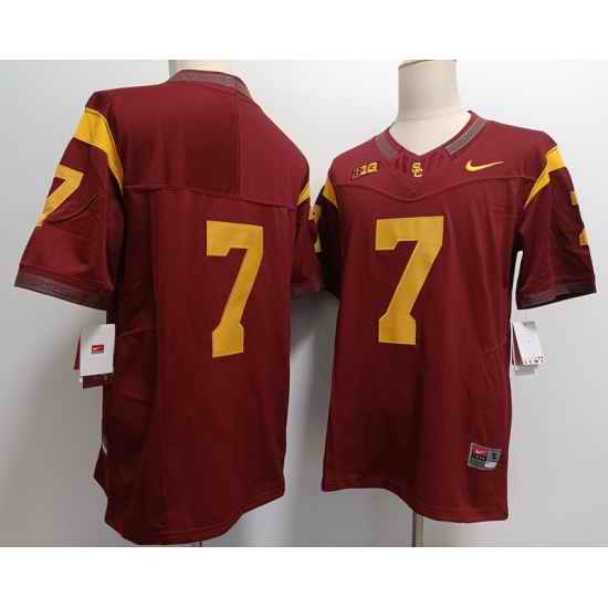 USC Trojans #7 Red F U S E Jersey