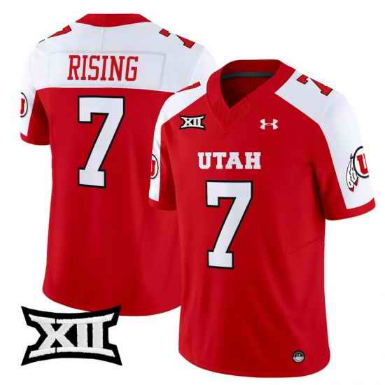 Men Women Youth Utah Utes 7 Cameron Rising Red Alternate 2024 Vapor Limited Jersey All Stitched