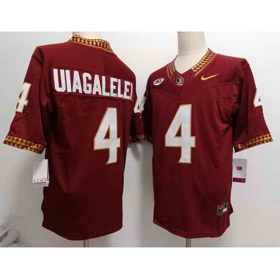 Florida State Seminoles #4 DJ Uiagalelei Red F U S E Jersey