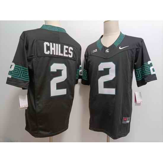 Michigan State Spartans #2 Aidan Chiles Black F U S E Jersey