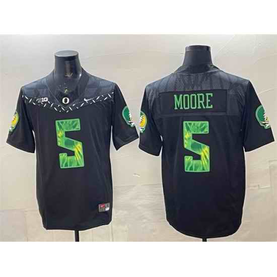 Men Oregon Ducks 5 Dakorien Moore Black F U S E  Vapor Limited Stitched Football Jersey