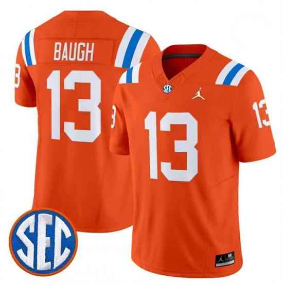 Men Florida Gators  13 Jadan Baugh Orange  1960s Throwback  F U S E  Vapor Limited Stitched Football Jersey