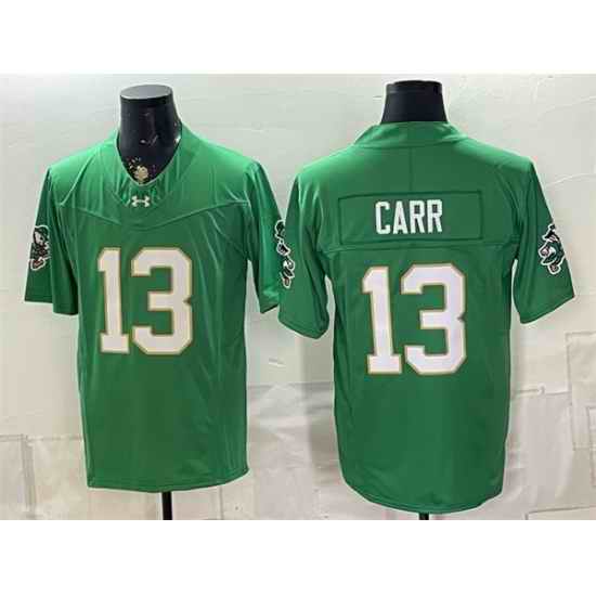 Men Notre Dame Fighting Irish 13 Riley Leonard Green F U S E Limited Stitched Jersey