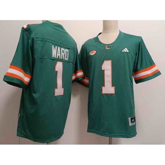 Miami Hurricanes #1 Cam Ward Green
