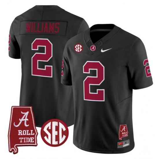 Men Nike Ryan Williams Black #2 Alabama Jersey