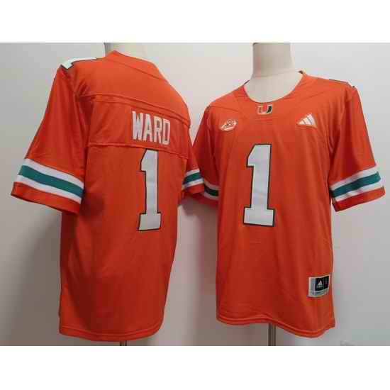 Miami Hurricanes #1 Cam Ward Orange