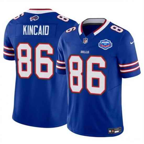 Men Buffalo Bills 86 Dalton Kincaid Blue 2025 F U S E  With Farewell Patch Vapor Untouchable Limited Stitched Football Jersey