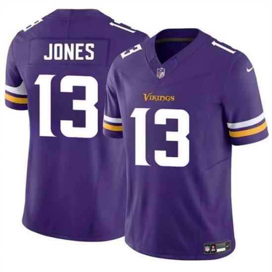 Men Minnesota Vikings 13 Daniel Jones Purple 2024 F U S E  Vapor Untouchable Limited Stitched Jersey