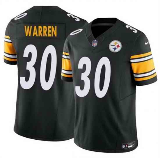 Men Pittsburgh Steelers 30 Jaylen Warren Black 2025 F U S E  Vapor Untouchable Limited Stitched Jersey
