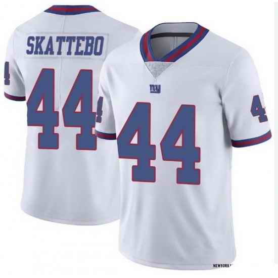 Men New York Giants 44 Cam Skattebo Rush Stitched Football Jersey