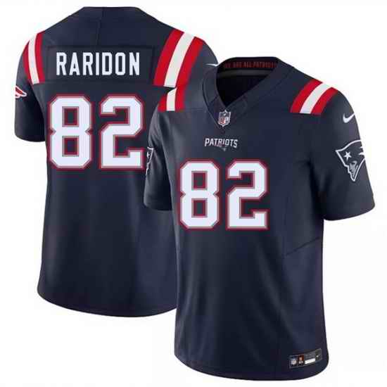 Men New England Patriots  82 Eli Raridon Navy 2026 Draft F U S E  Vapor Limited Stitched Football Jersey