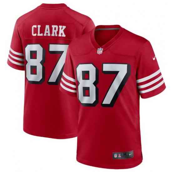 Men San Francisco 49ers Dewight Clark #87 New Red 2025 F U S E Vapor Untouchable Limited Stitched Football Jersey