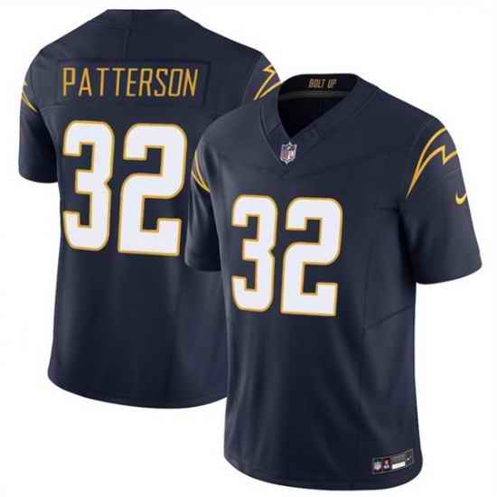 Men Los Angeles Chargers 32 Jaret Patterson Navy 2025 F U S E  Alternate Vapor Limited Stitched Football Jersey