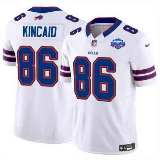 Men Buffalo Bills 86 Dalton Kincaid White 2025 F U S E  With Farewell Patch Vapor Untouchable Limited Stitched Football Jersey