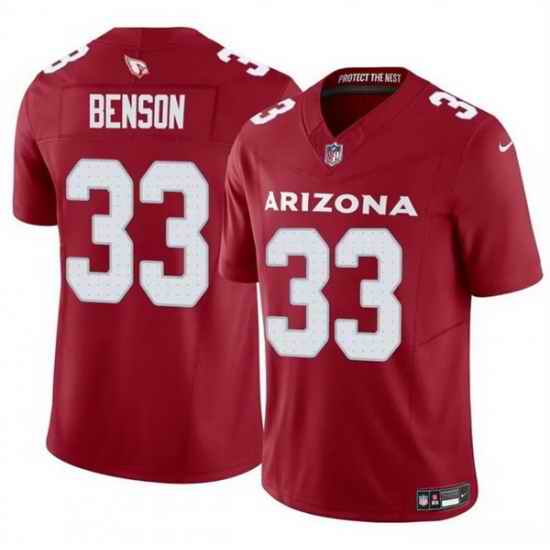 Men Arizona Cardinals 33 Trey Benson Red 2024 F U S E  Vapor Untouchable Limited Stitched