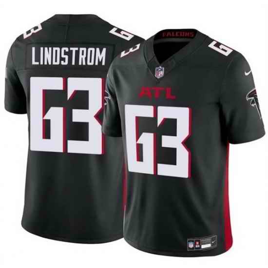 Men Atlanta Falcons 63 Chris Lindstrom Black 2025 F U S E  Vapor Untouchable Limited Stitched Football Jersey