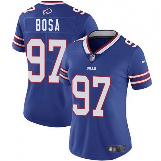 Women Buffalo Bills 97 Joey Bosa Royal Vapor Stitched Football Jersey