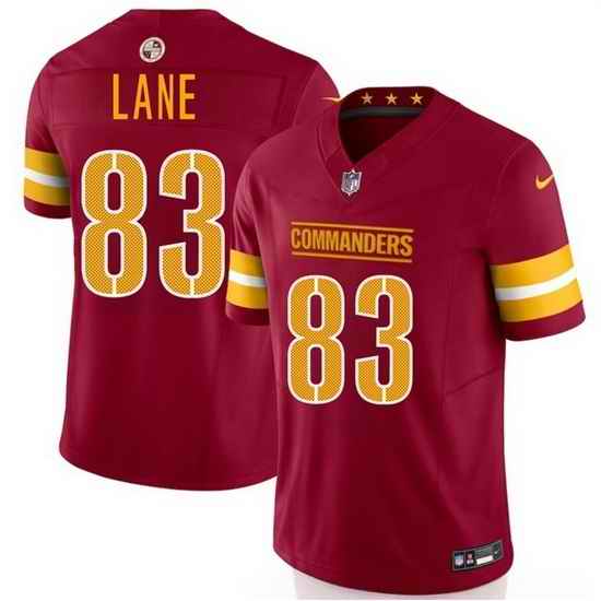 Men Washington Commanders 83 Jaylin Lane Burgundy 2025 Draft F U S E  Vapor Limited Stitched Football Jersey