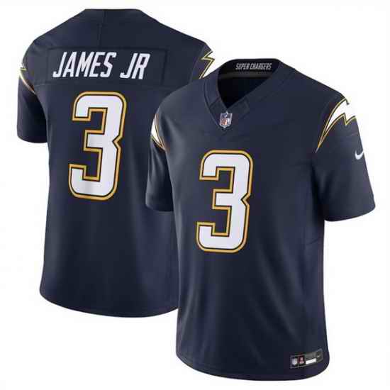 Men Los Angeles Chargers 3 Derwin James Jr  Navy 2025 F U S E  Alternate Vapor Limited Stitched Football Jersey