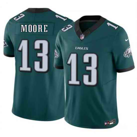 Men Philadelphia Eagles  13 Elijah Moore Green 2026 F U S E  Vapor Untouchable Limited Stitched Football Jersey