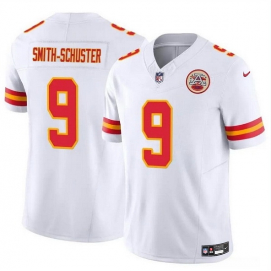 Men   Kansas City Chiefs 9 JuJu Smith Schuster White 2023 F U S E Vapor Untouchable Limited Stitched Football Jersey