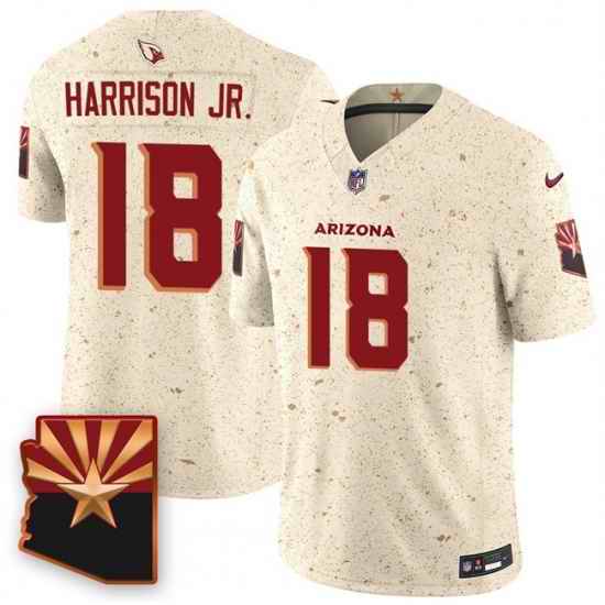 Men Arizona Cardinals 18 Marvin Harrison Jr  2025 F U S E Rivalries Vapor Untouchable Limited Stitched Jersey