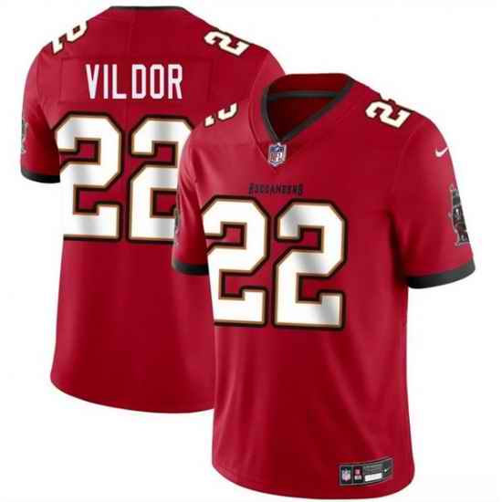 Men Tampa Bay Buccaneers 22 Kindle Vildor Red Vapor Limited Stitched Jersey