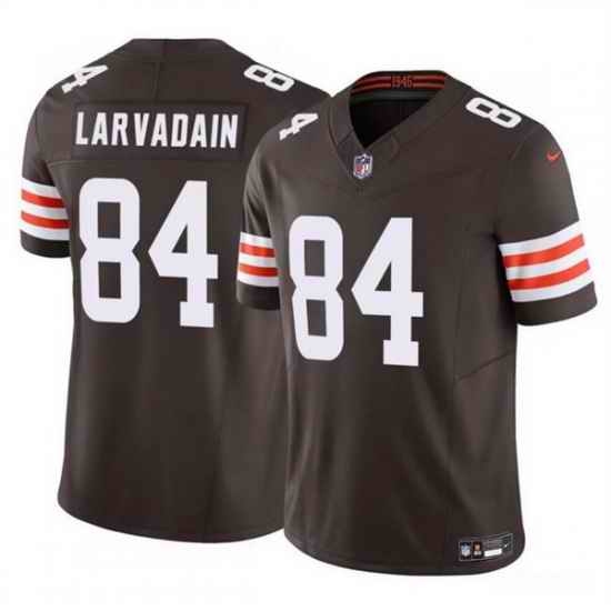 Men Cleveland Browns 84 Gage Larvadain Brown 2025 F U S E  Vapor Limited Stitched Football Jersey