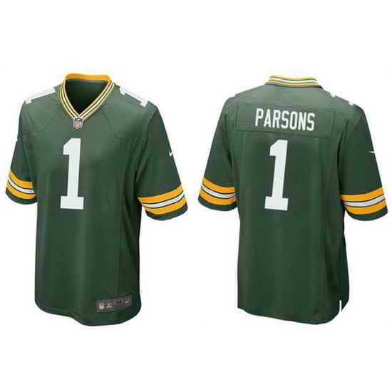 Men Green Bay Packers 1 Micah Parsons Green 2025 Stitched Game Jersey