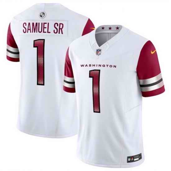 Youth Washington Commanders 1 Deebo Samuel Sr White 2025 F U S E Vapor Limited Stitched Football Jersey