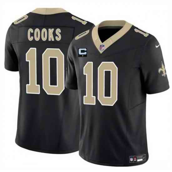 Men New Orleans Saints 10 Brandin Cooks Black 2025 F U S E With 1 Star C Patch Vapor Limited Stitched Football Jersey