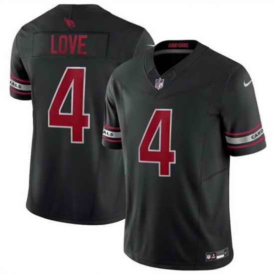 Men Arizona Cardinals  4 Jeremiyah Love Black 2026 Draft F U S E  Vapor Untouchable Limited Stitched Jersey