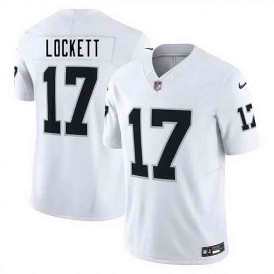 Men Las Vegas Raiders 17 Tyler Lockett White 2025 F U S E  Vapor Untouchable Limited Stitched Football Jersey