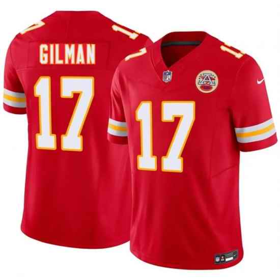 Men Kansas City Chiefs  17 Alohi Gilman Red 2026 F U S E  Vapor Untouchable Limited Stitched Football Jersey