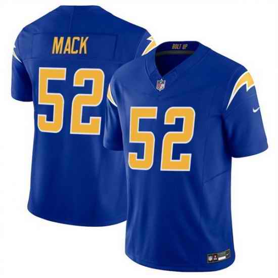 Men Los Angeles Chargers 52 Khalil Mack Royal 2025 F U S E Vapor Limited Stitched Football Jersey