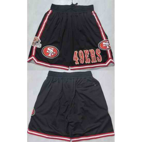 Men San Francisco 49ers Black Shorts