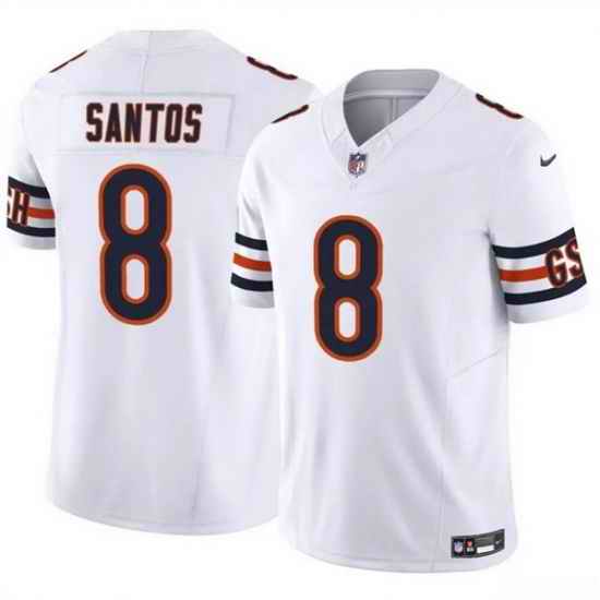 Men Chicago Bears 8 Cairo Santos White 2025 F U S E  Vapor Untouchable Limited Stitched Football Jersey