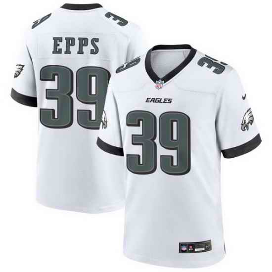 Men Philadelphia Eagles 39 Marcus Epps White 2025 Vapor Untouchable Limited Stitched Football Jersey