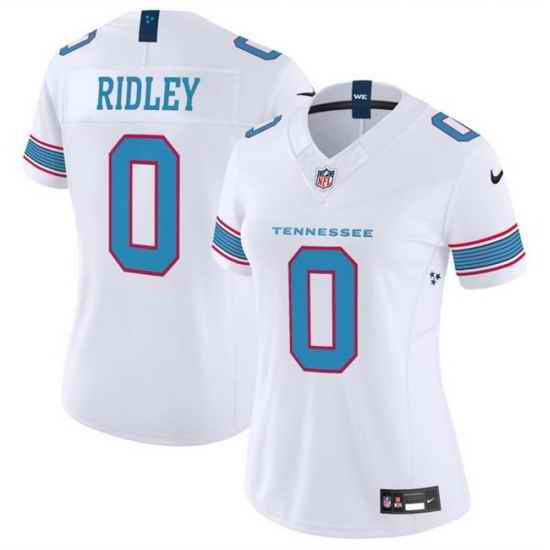 Women Tennessee Titans  0 Calvin Ridley White 2026 F U S E  Vapor Limited Stitched Football Jersey