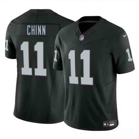 Men Las Vegas Raiders 11 Jeremy Chinn Black 2025 F U S E  Vapor Stitched Football Jersey