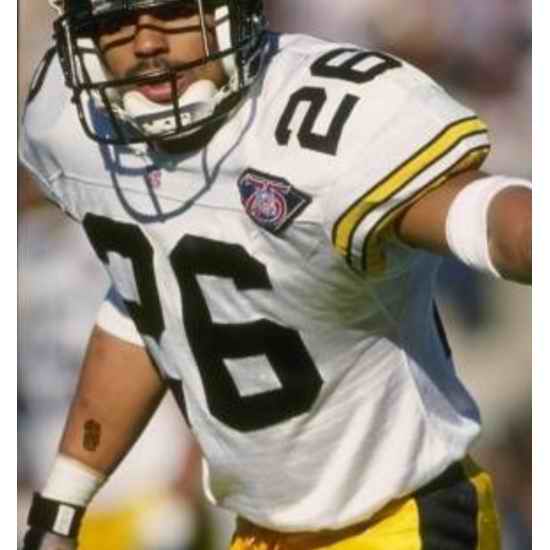Men Steelers Rod Woodson #26 White 75 Anniversary Throwback Jersey