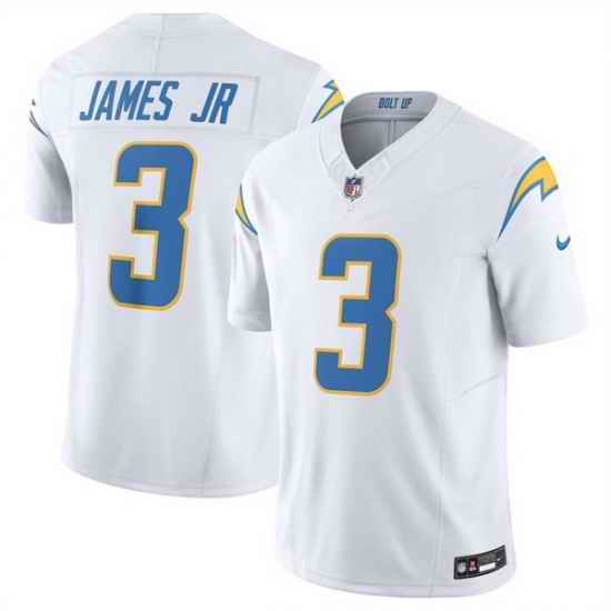 Men Los Angeles Chargers 3 Derwin James Jr  White 2025 F U S E  Vapor Untouchable Limited Stitched Jersey